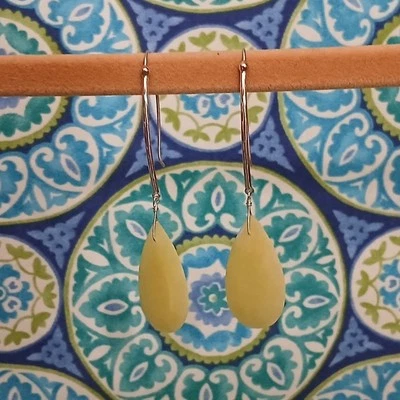 Серьги из чистого серебра 925 пробы с желтым каплевидным камнем Mine Finds от Jay King - Изображение 1 из 4