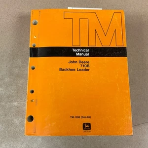 John Deere 710B SERVICIO TÉCNICO TALLER MANUAL RETROEXCAVADORA CARGADOR pn TM-1286 - Imagen 1 de 12