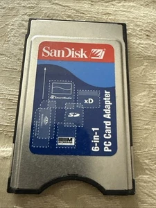 Sandisk 6-in-1 PCMCIA PC Card Adapter SD SDHC XD M/H SM MMC MS SDAD-67 - Picture 1 of 1