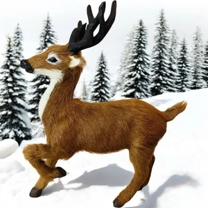 Auténtico accesorio de figura de Navidad de reno Byers Choice hermosa piel suave - Imagen 1 de 12