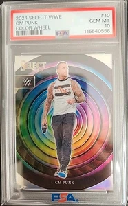 CM Punk 2024 Panini Select WWE Color Wheel #10 Case Hit PSA 10 - Picture 1 of 2