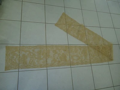 BANDE DENTELLE COTON BRODERIE FILET FLEURS LINGE ANCIEN - Photo 1/4