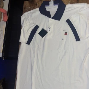 Camisa polo Brooks Brothers para hombre XL blanca/azul - Imagen 1 de 5