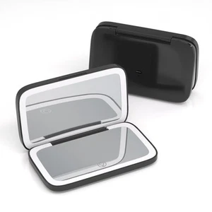 Travel Makeup Mirror -1x/8x Magnifying Mirror- 3 Color Lighting with LED - Po... - Picture 1 of 9