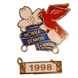 NCWBA SENIOR TOURNAMENT 1998 PIN AWARD 💥 NC WOMENS BOWLING ASSOCIATION💥BP-016 - Picture 1 of 8