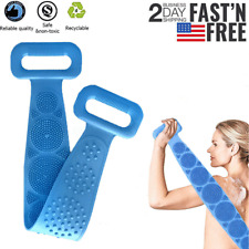 Body Cleaning Double Sided Back Scrubber Bath Shower Silicone Spa Brush Tools