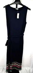 Maxi Vestido J Jill Talla Grande 1X Azul Marino Oscuro Tejido Suave Sin Mangas Nuevo con Etiquetas - Imagen 1 de 5