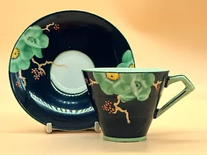 Art Deco Paragon handbemalt floral kleine Teetasse & Untertasse Duo. Nr. 766514. - Bild 1 von 8