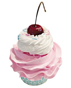 DEZICAKES Cupcake Falso Alimento Artificial Burbuja Goma Cupcake Rosa y Azul - Imagen 1 de 6
