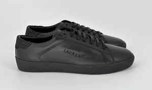 Saint Laurent Herren Low-Top Sneaker Gr. 42 schwarz Logo - Bild 1 von 7