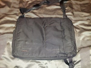 Briggs & Riley Black Ballistic Orange Expandable Messenger Laptop Commuter Bag - Picture 1 of 13