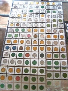 Collection of 180 Delachaise Carnival Club Aluminum+Heavy Mardi Gras Doubloons - Picture 1 of 12