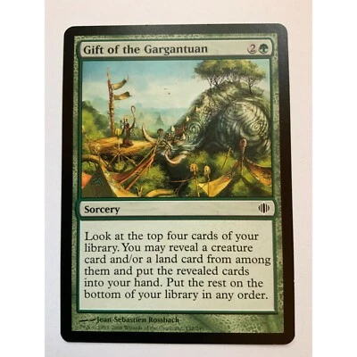 MTG Magic The Gathering Gift Of The Gargantuan Sorcery Card MTG 2008 - Image 1 of 2
