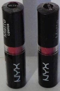 2 NYX MATTE Lipsticks Full Size.16oz (4.5g) Each SWEET PINK #MLS17 HTF Sealed - Picture 1 of 2