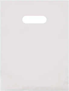 Clear Bags Plastic 250 Frosty 9" x 12" Frosted Merchandise Shopping Diecut Gift - Picture 1 of 3