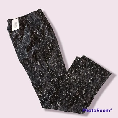 Pantaloni Donna Elasticizzati Stampa Rettile TG 6 - Immagine 1 di 4
