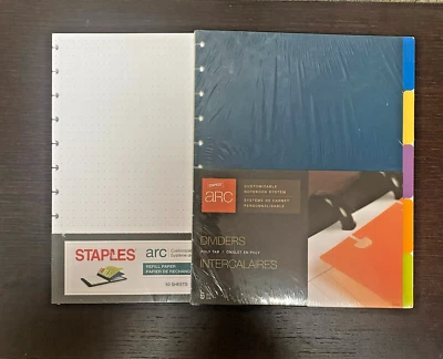 Set of 2 Customizable Notebook System Staples ARC 50 Dotted Sheets & 5 Dividers - Image 1 of 4