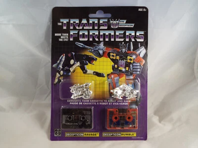 TRANSFORMERS GENERATION 1 RUMBLE AND RAVAGE REISSUE SEALED ON CARD - Image 1 of 4