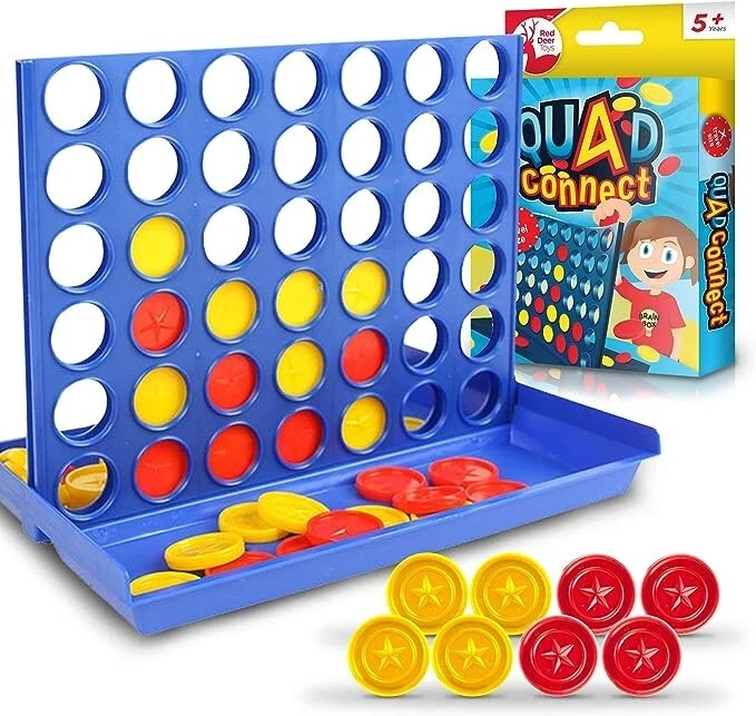 Connect 4 In A Row: The Ultimate Family Board Game for Fun on the Go! - Image 1 of 4