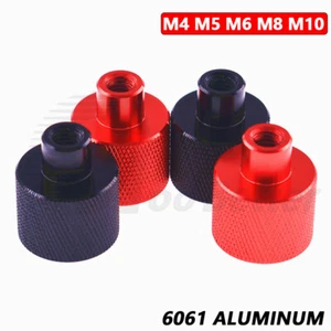 Aluminum Knurled Thumb Nuts High Hand Grip Knob Blind Hole M4 M5 M6 M8 M10 D25 - Picture 1 of 5