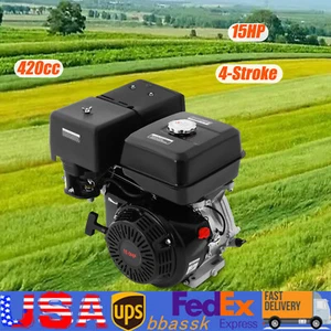 15HP 4-Stroke Gasline Powered Engine Multi-Use OHV Single Cylinder Engine Motor - Picture 1 of 18