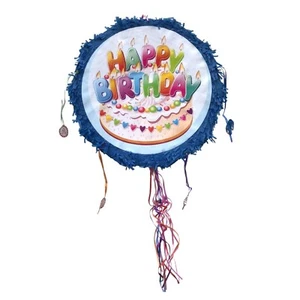 Pinata "Happy Birthday" zum Aufhängen und Befüllen für Geburtstagsfeier - Bild 1 von 2