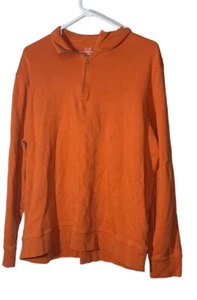Vineyard Vines Men’s Large 1/4 Zip Long Sleeve Pullover Orange Pima Cotton READ - Picture 1 of 8