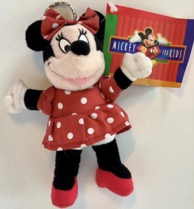 Disney's Minnie Mouse Plush Hanger Zippered Coin Purse Keychain New W/ Tags - Picture 1 of 12