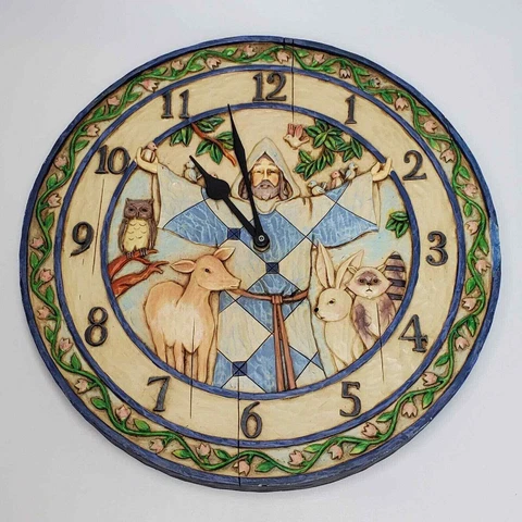 2005 Jim Shore Heartwood Creek Clock Enesco St. Francis and Animals Please Read Cover