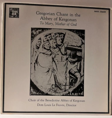 A68 Choir Of The Benedictine Abbey: Gregorian Chant In The Abbey Of Kergonan -LP - Image 1 of 4