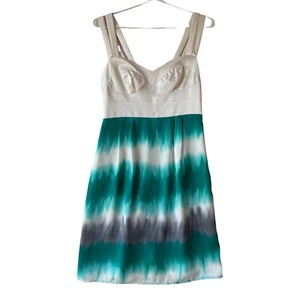 Cooper St Green Dress Size 10 Collarless Sleeveless Strappy Stretch Side Zip - Picture 1 of 11