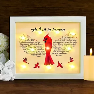 Scatola ombra LED regali commemorativi - regali cardinali per la perdita del marito moglie papà mamma - Foto 1 di 7