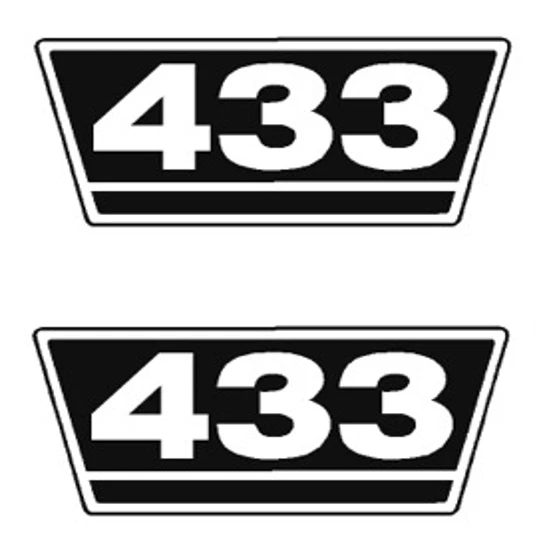 IHC Traktor Aufkleber 2x Typenaufkleber 433 Logo Emblem Sticker Label ca.21x9,5 - Bild 1 von 1