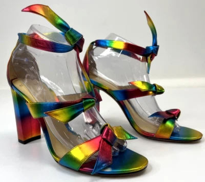 Zapatos de tacón Alexandre Birman para mujer ITA 39 / US 9 Clarita arco iris ~ defectos Foto 1 de 4