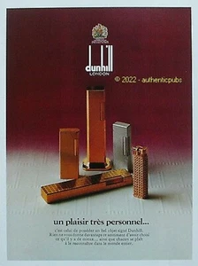 PUBLICITE DUNHILL BRIQUETS EN OR LONDON DE 1976 FRENCH AD PUB ADVERT - Picture 1 of 1