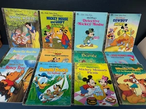 ALL Disney Lot of 12 Little Golden Story Books Vintage Mickey, Donald, Bambi etc - Imagen 1 de 5