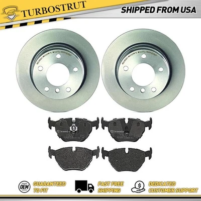 Kit de pastillas de freno rotores de freno traseros OE Brembo Prime para BMW 318i BMW 1992-1994 Foto 1 de 4