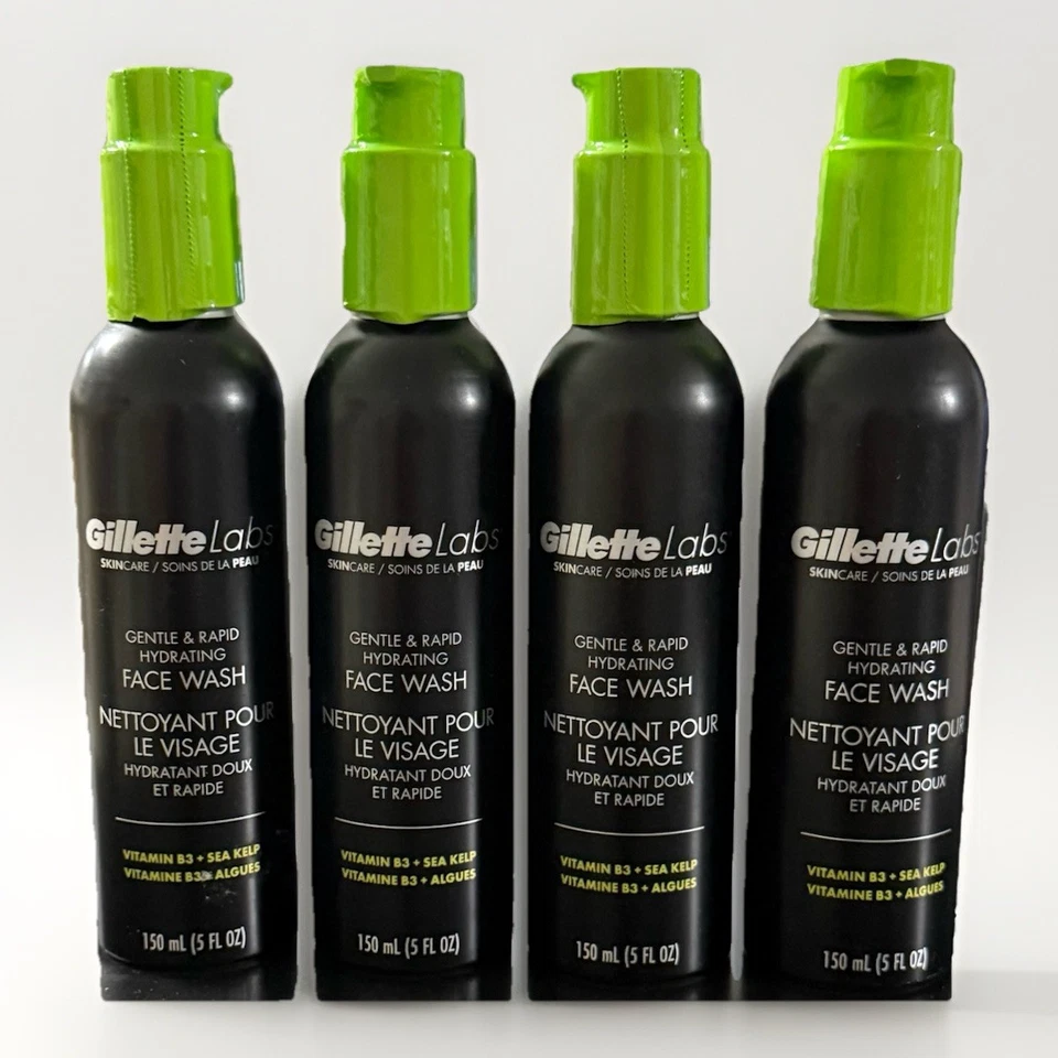 4 Jabón facial hidratante suave y rápido para el cuidado de la piel Gillette Labs 5 oz Vit B3 + algas marinas Foto 1 de 1