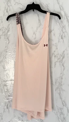 Under Armour Loose Fit Athletic Tank Top, Blush Pink , Women's size 2X New - Image 1 of 4