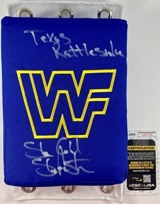 WWE Stone Cold Steve Austin Signed 80s 90s Style WWF Turnbuckle Cover JSA COA - Image 1 of 2