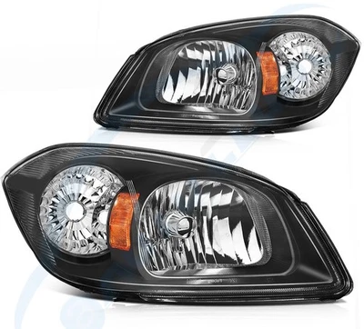 For 2007-2010 Pontiac G5 Headlights Assembly Pair Black Housing Clear Lens New Foto 1 de 4