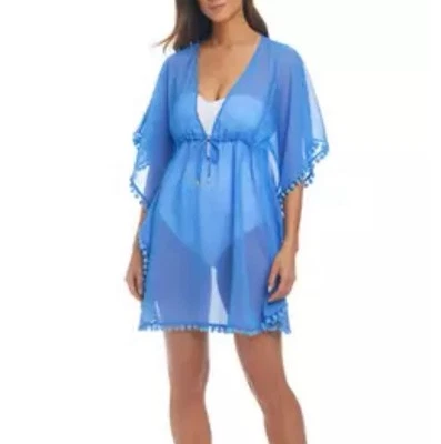 Bleu Rod Beattie Gypset Caftán Cubierta Talla Pequeña Azul Tulum Foto 1 de 4