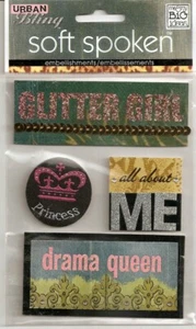 MAMBI Soft Spoken Princess Embellishments Glitter Girl Drama Queen Crown - Picture 1 of 1