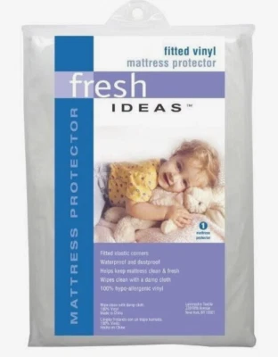 Fresh Ideas Waterproof Vinyl Fitted Mattress Protector, Queen UPC 010482002959 - Изображение 1 из 4