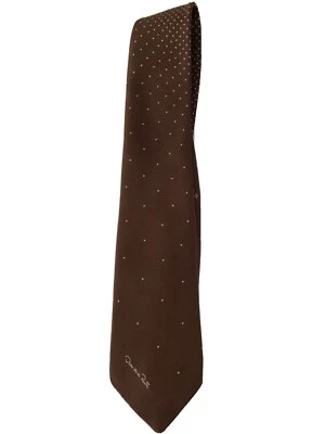 Corbata Oscar de la Renta Hombre Lunares Marrón Vintage (C1-2) Foto 1 de 4