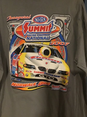 Inaugural NHRA Summit Racing Equipment Nationals 2007 2-Sided T-Shirt Size XL Cover