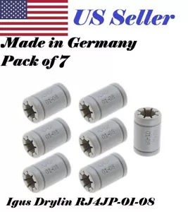 7 PCs Igus Drylin RJ4JP-01-08 Anet A8 Prusa i3 3D Printer RepRap LM8UU Bearing - Picture 1 of 8