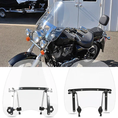 Parabrisas transparente para moto Harley Sportster XL1200 XL883 18"x16" Foto 1 de 4