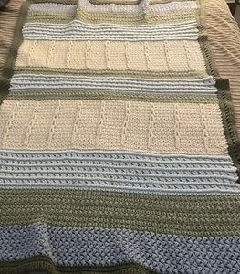 Handmade Afghan 58x35 Throw - Imagen 1 de 1