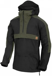 Helikon-Tex Woodsman Anorak Jacket Soft Shell Black / Taiga Green Outdoor Jacke - Bild 1 von 12
